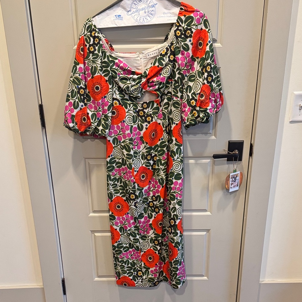 Rhode Floral Noa Cutout / Puff Sleeve Dress - Picture 5 of 11
